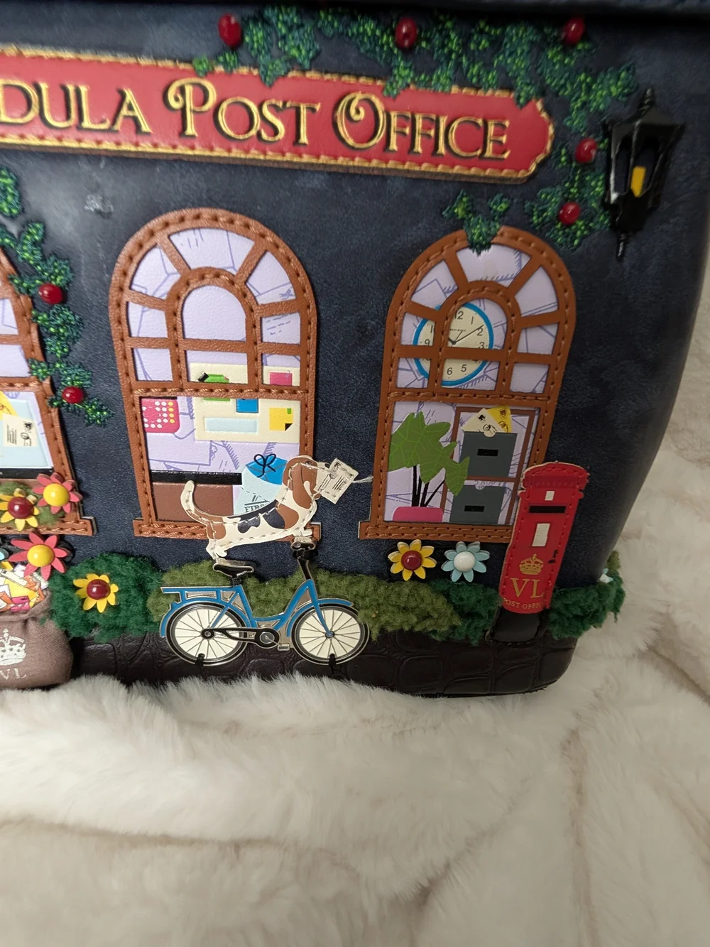 Vendula Post Office Navy and Black Top-Handle Bag with Matching Wallet & Keyring